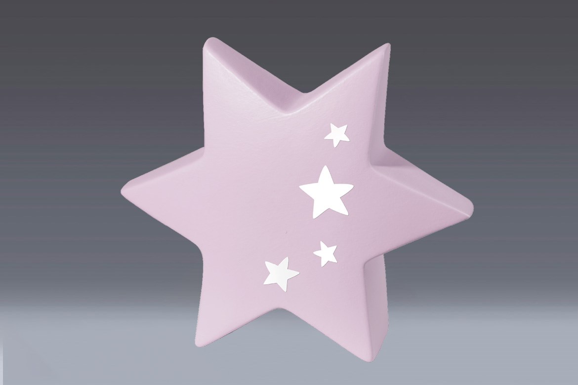 Junior Stern rosa - weiß
