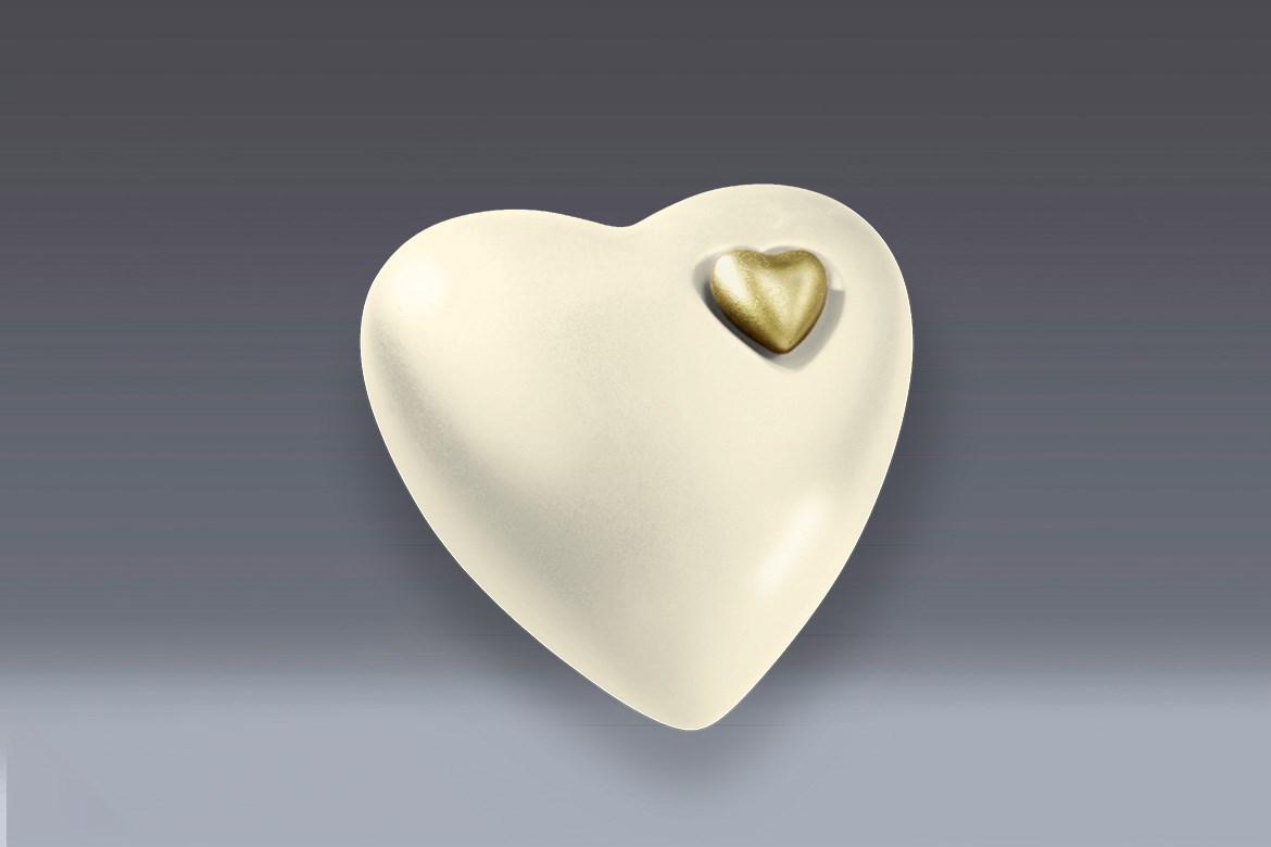 Junior Herz sandbeige - gold